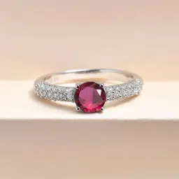 Ornate Jewels 925 Silver 1 Carat Red Ruby Solitaire Sparkly Ring for Women & Girls-picture-25