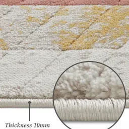 Obsessions Peach & Brown Geometric Carpet - Large image 5