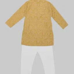 Indus Route by Pantaloons Boys Spectra Yellow Printed Kurta Set image 2