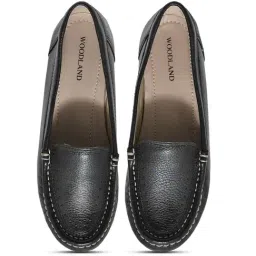 Woodland Women's Black Casual Loafers image 4