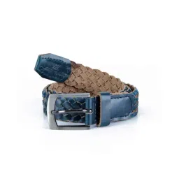 Aditi Wasan Blue Woven Leather Casual Belt image 4