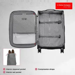 Wenger Charcoal Castic Large Soft Sided Expandable Checked Luggage - Set of 2 image 2