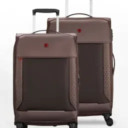 Wenger Taupe Veric Large Soft Sided Expandable Checked Luggage - Set of 2-image-24
