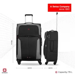 Wenger Charcoal Castic Large Soft Sided Expandable Checked Luggage - Set of 2 image 5