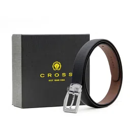 Cross Men Genuine Italian Textured Leather Reversible Formal Belt-image-5