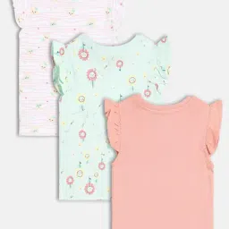Miniklub Girls Multicolor Printed Top - Pack of 3 image 2