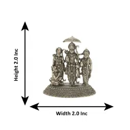 Sri Jagdamba Pearls 800 Silver Ram Parivar Idol - 25 gm image 4