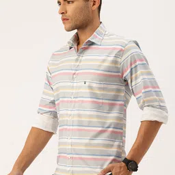 FIFTY TWO Men Striped Casual Shirt image 3