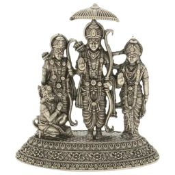 Sri Jagdamba Pearls 800 Silver Ram Parivar Idol - 25 gm-picture-15