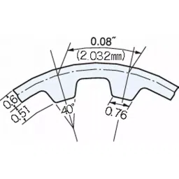 Mitsuboshi Timing Belt 305 Teeth 1.11 mm Height, 305MXL9.5-picture-47