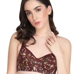 Liigne Floral Printed Full Coverage Lightly Padded All Day Comfort Everyday Bra image 5