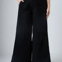 Turning Blue Women Wide Leg High-Rise Mildly Distressed Jeans-picture-29