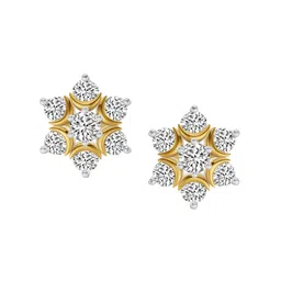 Sparkles Lab Grown Diamond 0.92 Carat Round Flower Stud Earrings for Women-picture-34