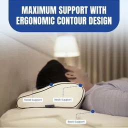 PILLOW TREE White Cotton Rectangular Shaped Pre-Filled Memory Foam Cushion image 4