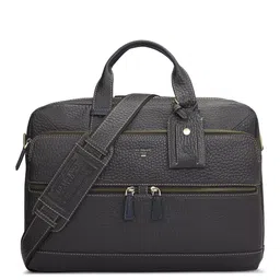 Da Milano Men Textured Leather Laptop Bag-image-64
