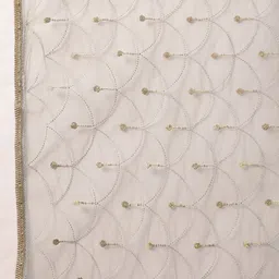 House of Pataudi Floral Yoke Design V-Neck Thread Work Jashn Kurta with Trousers & Dupatta image 3