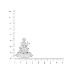 Sri Jagdamba Pearls Saraswati Devi Silver Idol image 3