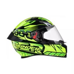 Studds N5 Black & Green Large (580 mm) Full Face Helmet, Thunder D5 Decor-picture-1