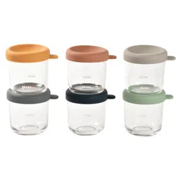 Beaba Set of 6 Glass Food Storage Containers  250 ml Sunrise-picture-30