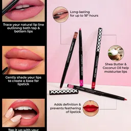 Just Herbs Fill & Define Matte Finish Lip Liner - 0.3g Shade - Coffee Date - 03 image 5