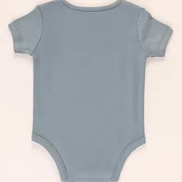 furr balls Organic Cotton Knit Half Sleeves Love Text Printed Onesie - Blue image 3