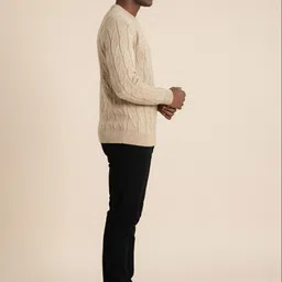 Mast & Harbour Men Cable Knit Pullover image 4