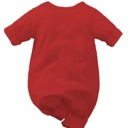 Zeezeezoo 100% Cotton Knit Family Theme Full Sleeves Bua Ki Jaan Text Printed Romper - Red image 4