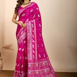 YAMUNE Ethnic Motifs Zari Art silk Handloom Mysore Silk Saree-picture-27