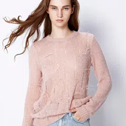 Cover Story Pink Regular Fit Sweater-picture-17