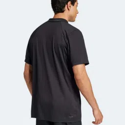 Adidas Black Regular Fit Printed Polo T-Shirt image 2