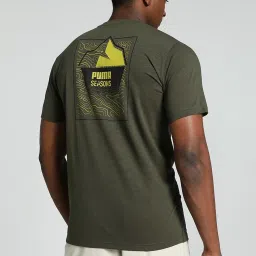 Puma Green Regular Fit Printed Sports T-Shirt image 2