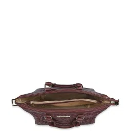 Caprese Mavis Maroon Quilted Large Handbag image 4