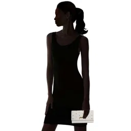 Caprese Popsicle Cream Textured Tri-Fold Wallet for Women image 4