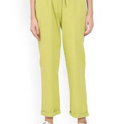 God's Club Women Regular Fit Mid-Rise Cotton Regular Trouser-image-42