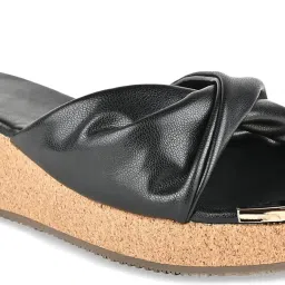 Rocia by Regal Women's Black Casual Wedges image 4