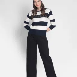 Crimsoune Club Navy & White Striped Sweater image 4