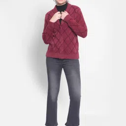 Crimsoune Club Wine Embellished Cardigan image 4