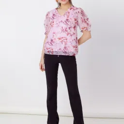 Zink London Pink Printed Top image 4