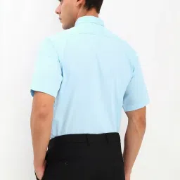 Allen Solly Blue Cotton Slim Fit Printed Shirt image 2