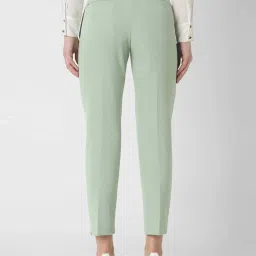 Van Heusen Green Mid Rise Formal Trousers image 2