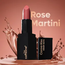 mCaffeine Cocoa Kiss Creamy Matte Lipstick Rose Martini - 4.2 gm image 4