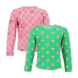 Cutecumber Kids Multicolor Printed T-Shirts - Pack of 2-image-10