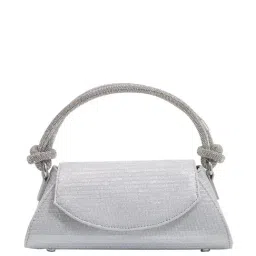 DUNE LONDON Silver Synthetic Clutch-image-0