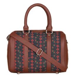 ZOUK Black Printed Medium Handbag-picture-26