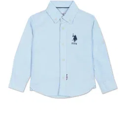 U.S. Polo Assn. Kids Blue Solid Shirt-image-60
