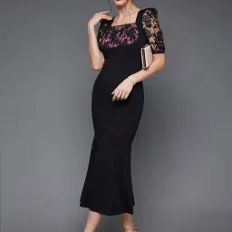 Miss Chase Black Maxi Dress image 4