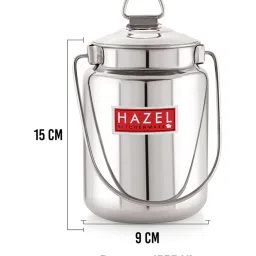 HAZEL Silver Stainless Steel Multipurpose Container (1000 ML) image 4