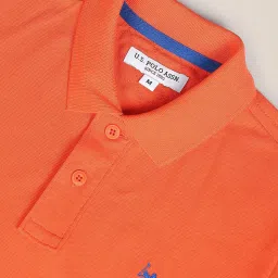 U.S. Polo Assn. Orange Slim Fit Cotton Polo T-Shirt image 4