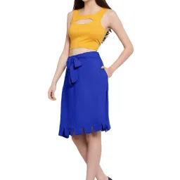 PATRORNA Royal Blue Midi Skirt image 4