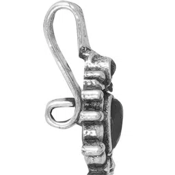 Teejh Ethnic Parthavi Black Stone Nose Pin for Women image 4